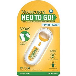 Neosporin + Pain Relief Neo To Go! First Aid Antiseptic/Pain Relieving Spray 26 Oz