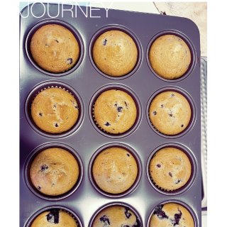 今日份温暖甜品｜蓝莓muffin...