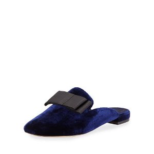 $108.80 Joie 宝蓝色丝绒穆勒鞋