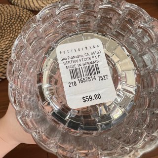 $3淘的水晶玻璃水壶,质感棒棒哒...