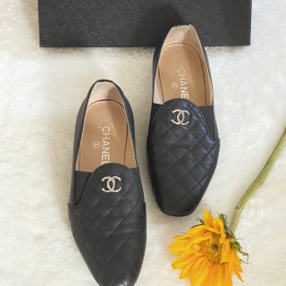Chanel帅气的乐福单鞋...