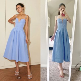之前新入的两条蓝裙子试穿和比较～...