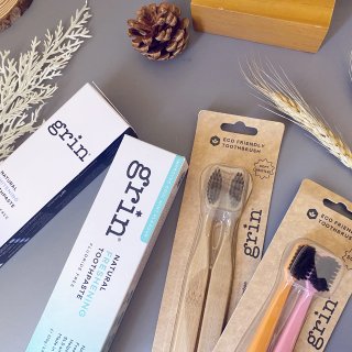 Grin Bio Toothbrush Four Pack Blue (Soft) | Grin® Natural
