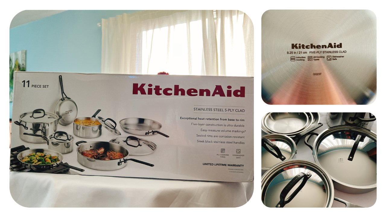 Kitchen Aid五层不锈钢锅，可以传宗接代的锅
