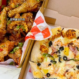 亚特兰大🐔快来体验👉披萨+炸鸡的双重快乐...