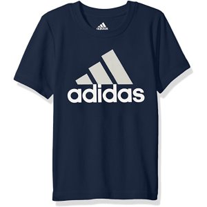 adidas 阿迪达斯男童短袖Logo T恤 Navy深蓝色