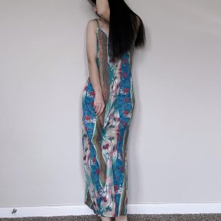 SHEIN超美的油画色彩度假长裙...
