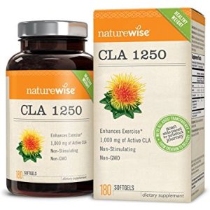 NatureWise Elite 95% CLA 1300mg Maximum Potency, Non-Stimulating Natural Weight Loss Exercise Supplement