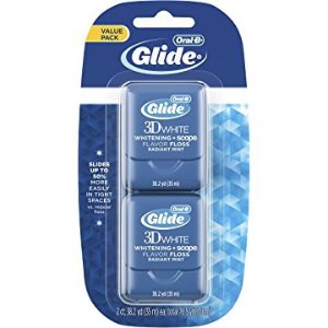 Oral-B Glide 3D White Whitening plus Scope Radiant Mint Flavor Floss Twin Pack