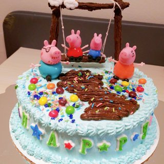 鼠年D6-2:小猪佩奇秋千蛋糕...