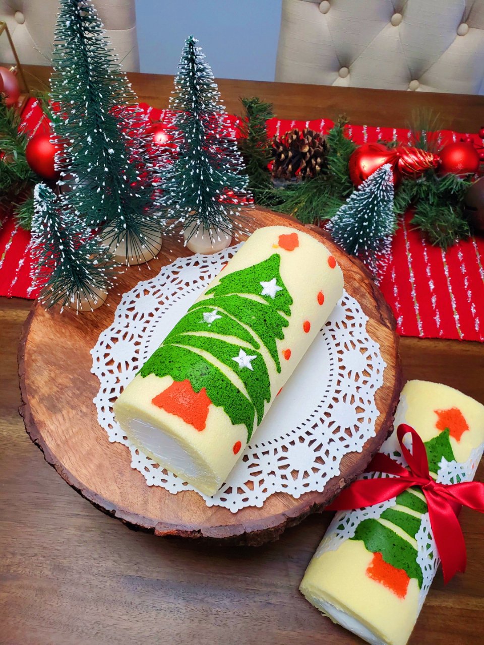 圣诞树蛋糕卷