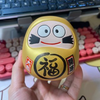 日本达摩存钱罐小摆件创意礼品 金色 3.25"H - 亚米