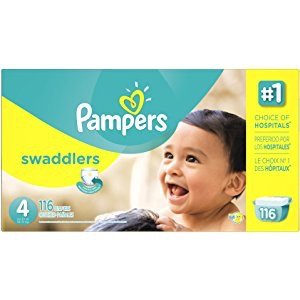 Pampers Swaddlers Disposable Diapers Size 4, 104 Count, GIANT @ Amazon