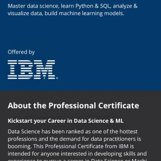 宅家上网课，Coursera IBM数据...