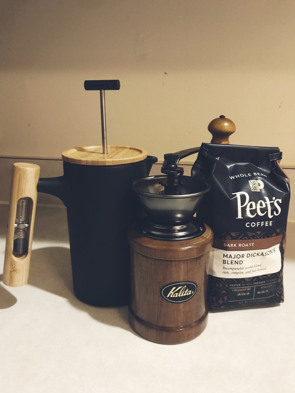 Peet's Coffee,法压壶,手磨咖啡,心动的信号