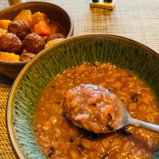 紫米粥,夏威夷炖肉丸,慢炖锅
