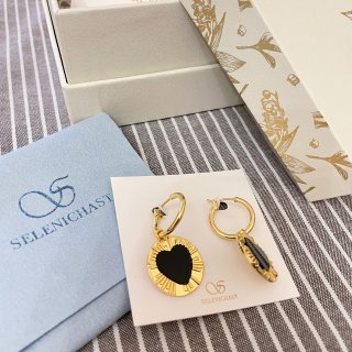 Selenichast Heart Drop Earrings For Women, 18K Gold Earrings, Hoop Earrings for Girlfriend, Dangle Earrings, Gift Ideas For Girls