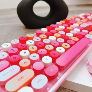【粉色少女心】可爱到爆炸的一套键盘和鼠标...