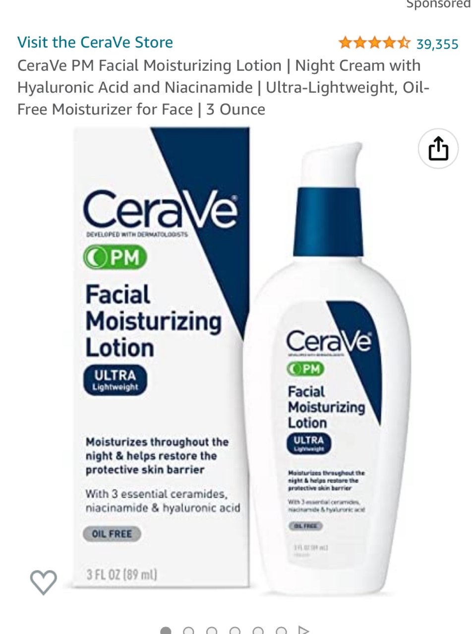CeraVe 适乐肤 PM 乳...