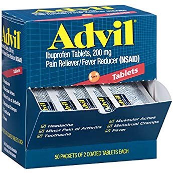 Advil 止痛/退烧/感冒药 2粒装 共50包独立包装