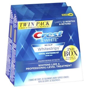 Crest 3D White Whitestrips Professional Effects,Twin Pack, 40 Treatments