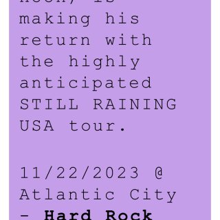 Rain美国巡演宣布, 2023年11月...