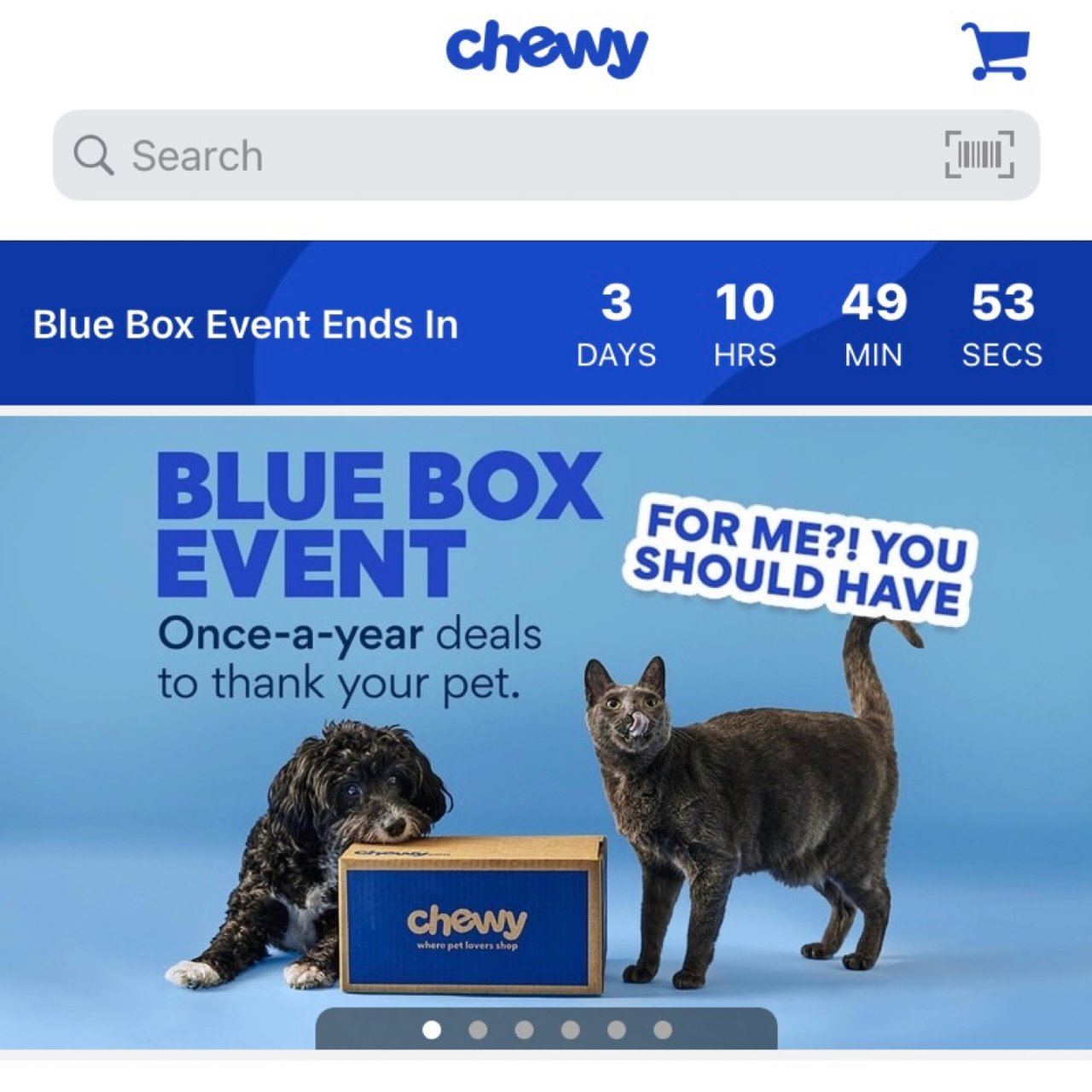 chewy一年一度的blue box活动...