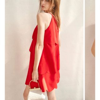 Red Petal Red Mini Dress | J.ING Women's Mini Dresses