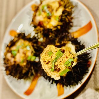 新鲜活海胆🦀️红石大螃蟹👩🏻‍🍳的烹饪方...