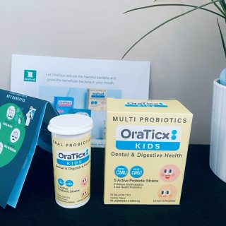 OraTicx儿童综合益生菌，保护牙齿，并促进消化和免疫健康
