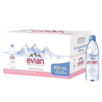 evian Natural Spring Water One Case of 24 Individual 500 ml
