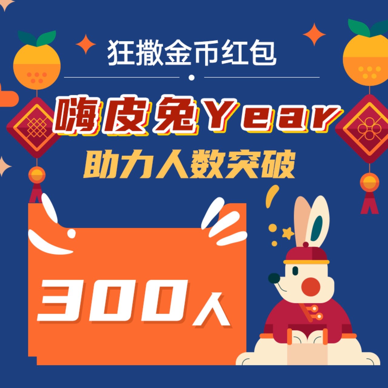 【好消息】#嗨皮兔Year 助力人数突破...