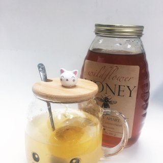 猫咪玻璃杯,过敏大作战,蜂蜜,柠檬蜂蜜