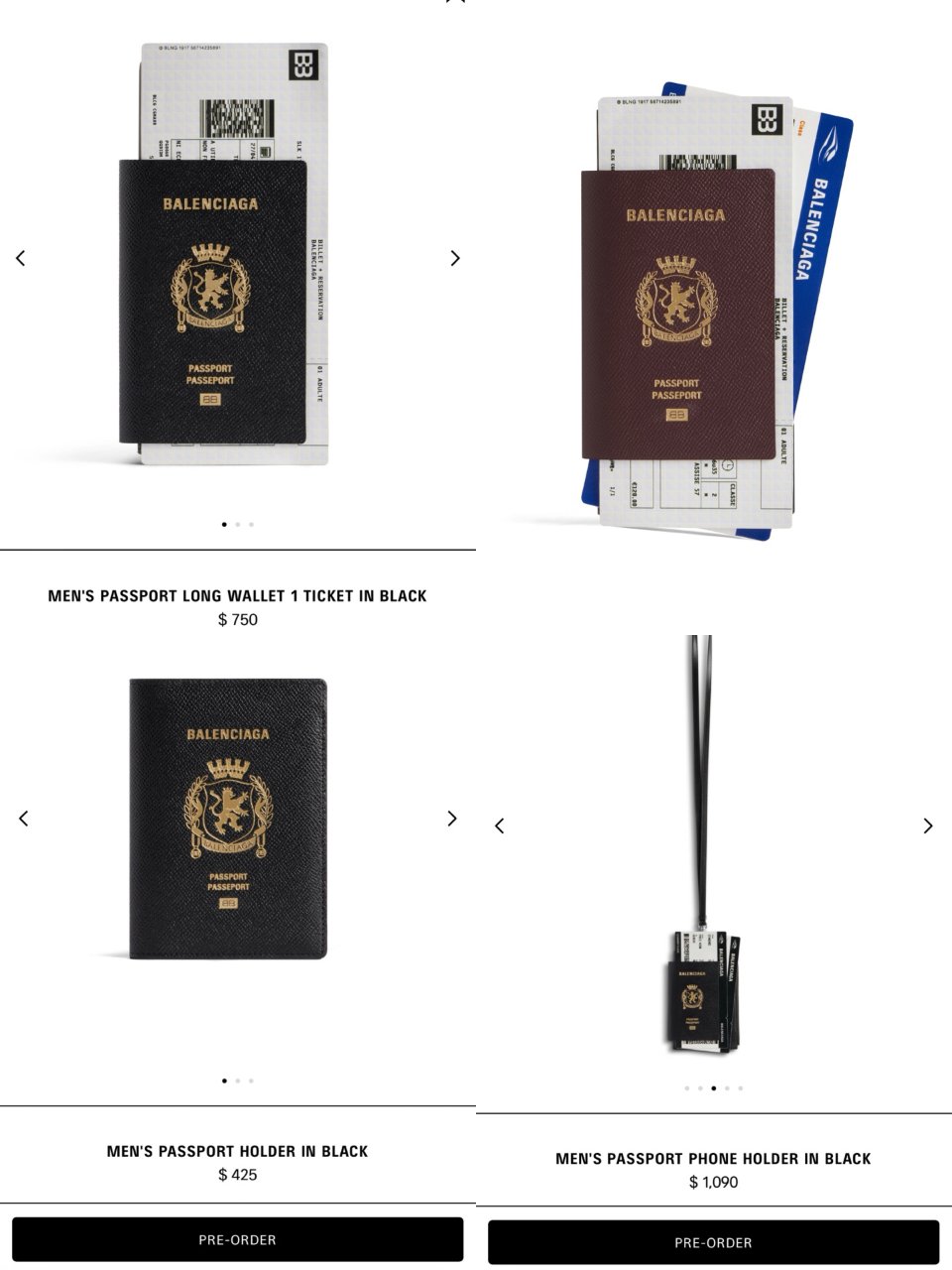 巴黎世家的护照系列，当设计师钱也太好赚了...