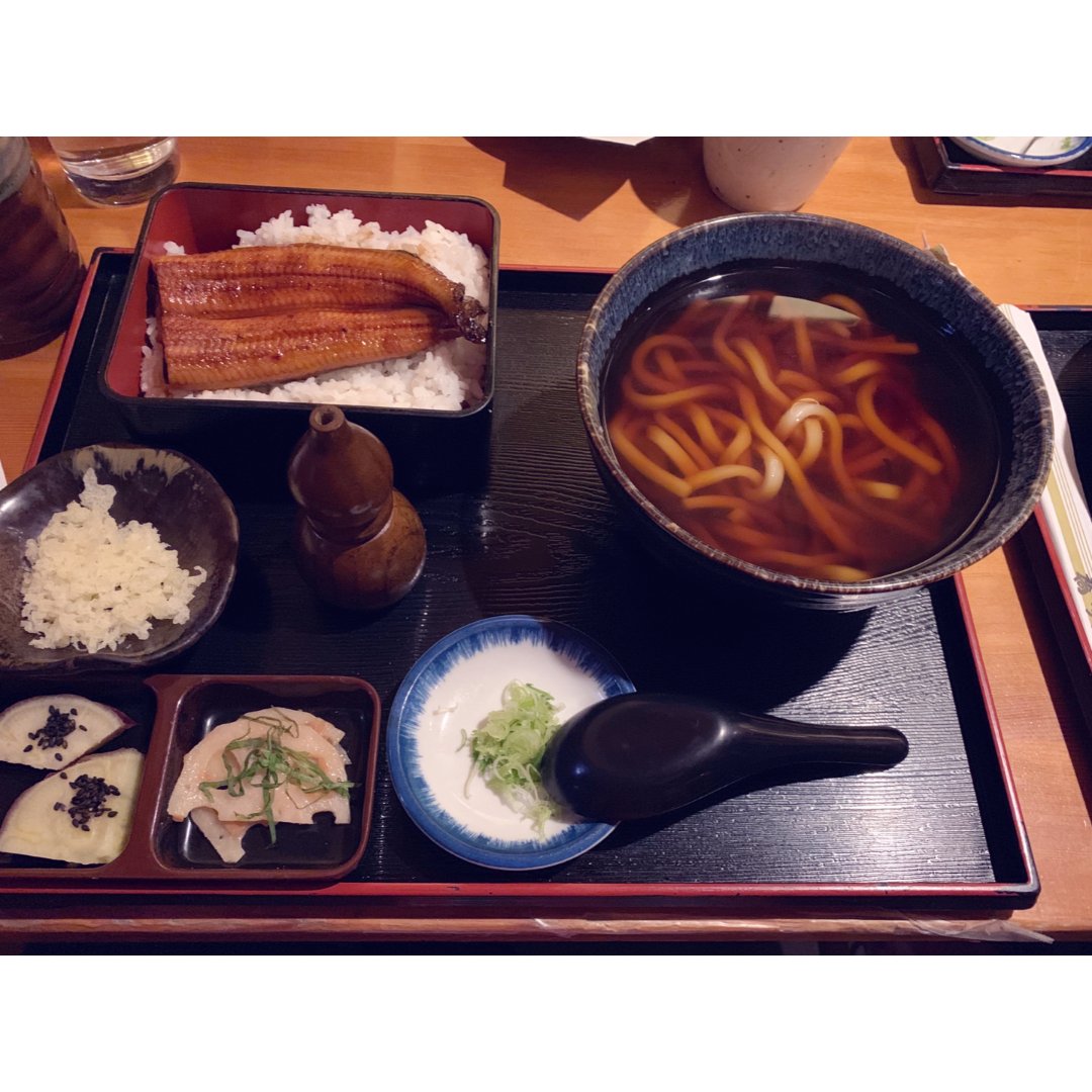 lunch set with eel