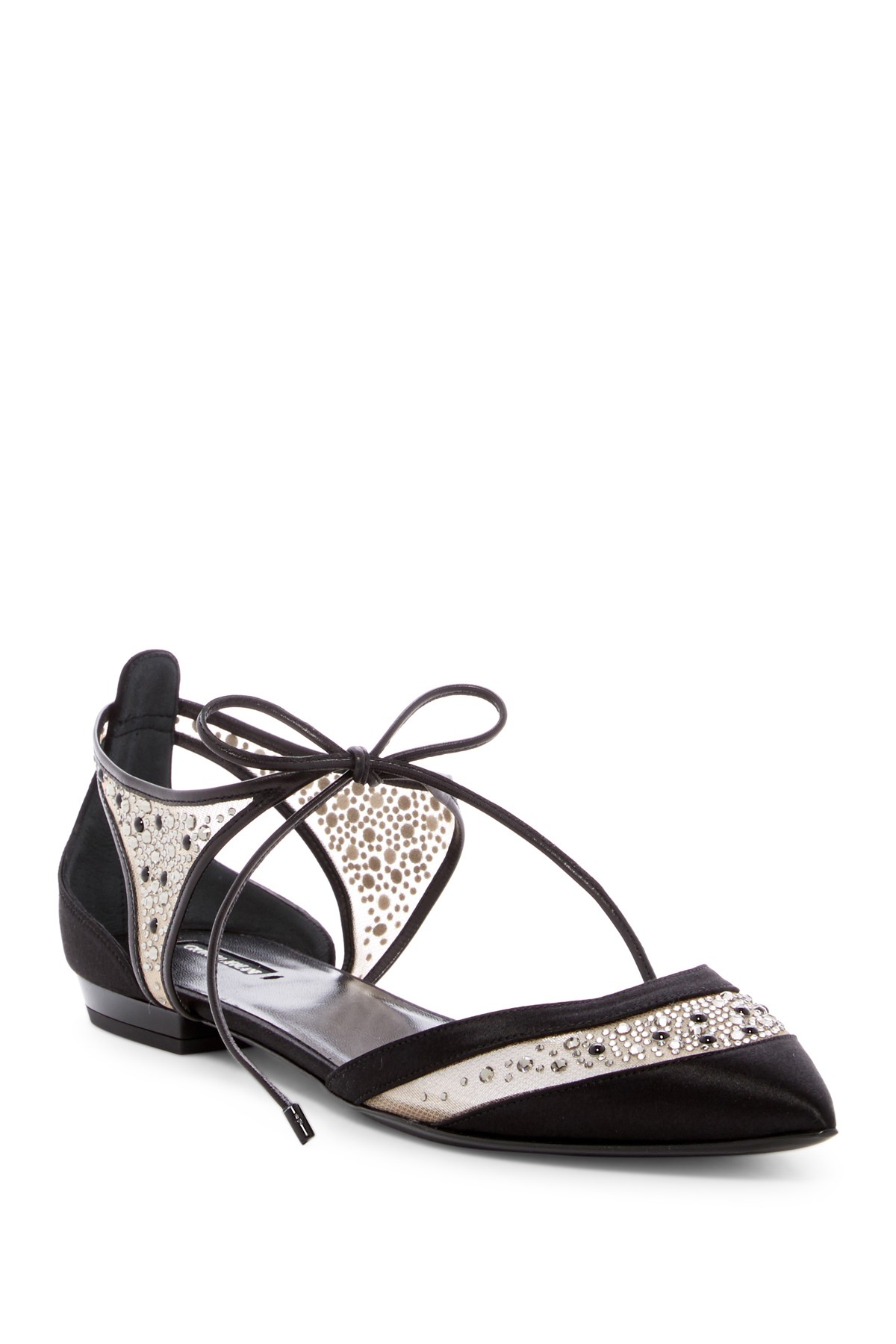 Giorgio Armani | Rhinestone Embellished Contrast Flat  鞋
