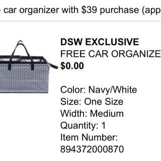 DSW 免費🆓 Car Organize...