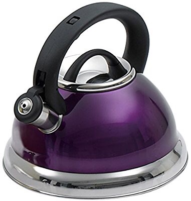 Creative Home Alexa紫色3夸脱不锈钢吹口哨茶壶