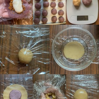五福月饼🥮 -- 💜紫薯芋泥麻薯咸蛋黄肉...
