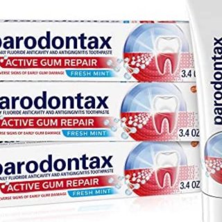 Parodontax Active Gum Repair Whitening Toothpaste for Bleeding Gums - 3x3.4 oz Tube : Health & Household