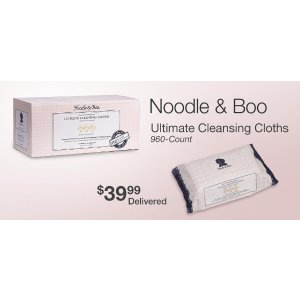 $39.99 Noodle & Boo 温和清洁湿巾,平均$0.04一张!