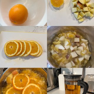 冬日·苹果热橙🍊水果茶...