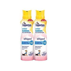 Coppertone WaterBabies Pure & Simple Whipped Sunscreen Lotion SPF 50 Multipack (5-Ounce, Pack of 2) @ Amazon
