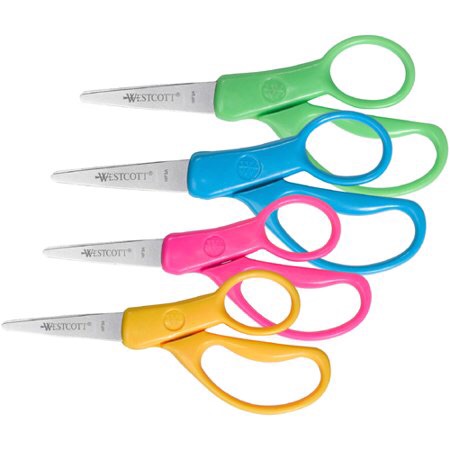 Westcott Kids Scissors, 5" Pointed, Assorted Colors - Walmart.com儿童剪刀只要$1