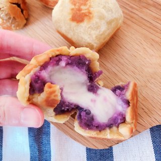 拉丝流心芝士紫薯仙豆糕🍠超美味的中西结合...