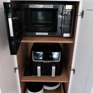 北美厨房改造｜丑东西都藏起来之电器柜...