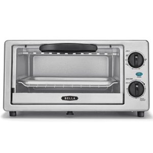 BELLA 4-Slice Stainless Steel Toaster Oven with Auto Shut-Off