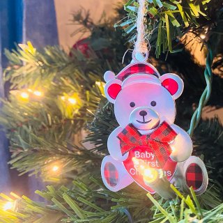 买到了好看的圣诞小熊ornament...