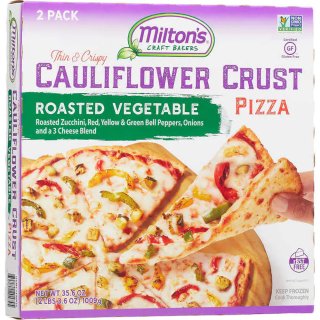 Milton's Craft Bakers Roasted Vegetable Thin & Crispy Cauliflower Crust Pizza