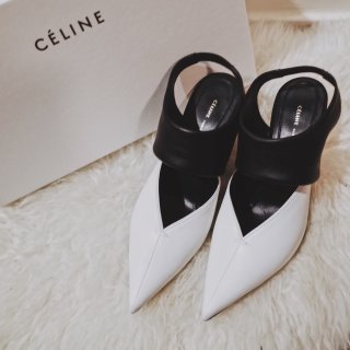 神价Old Celine黑白拼色仙女鞋...